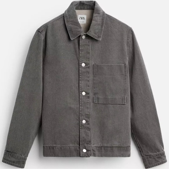 Zara Men's Charcoal Shirt Jacket - Picture 1 of 13